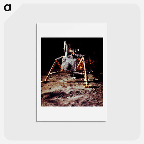 アートポストカード-Lunar Module - アポロ月面着陸 Postcard.