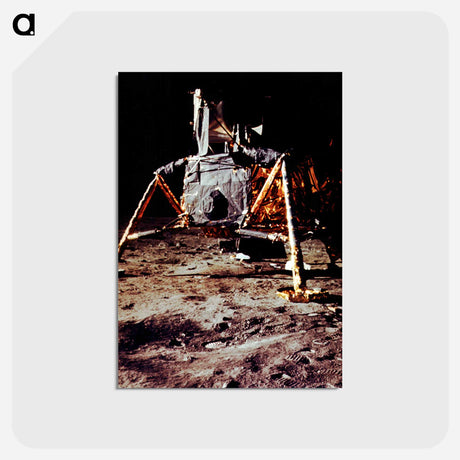 アートポストカード-Lunar Module - アポロ月面着陸 Postcard.