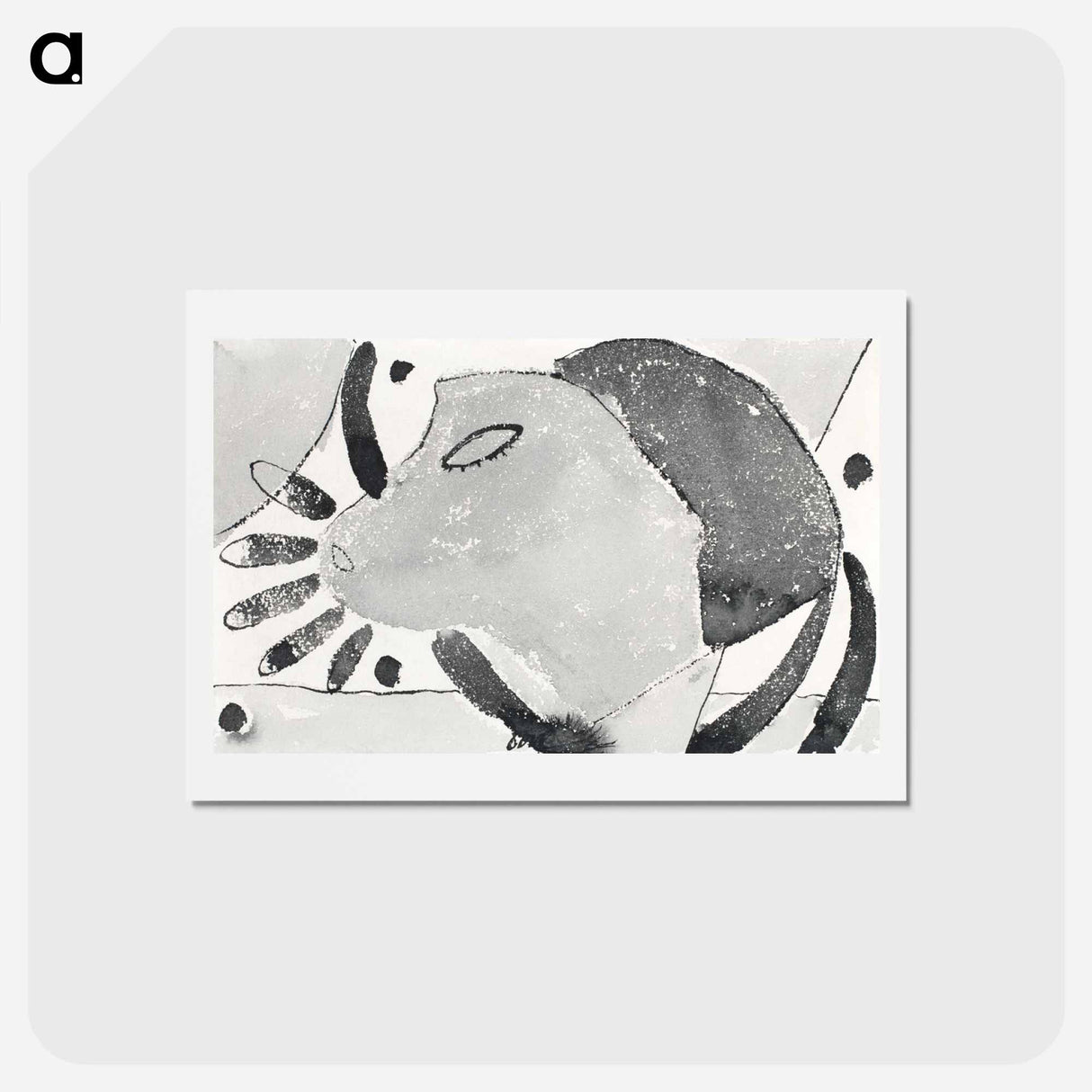 アートポストカード-There Was a Cat Somewhere - アーサー ダヴ Postcard.