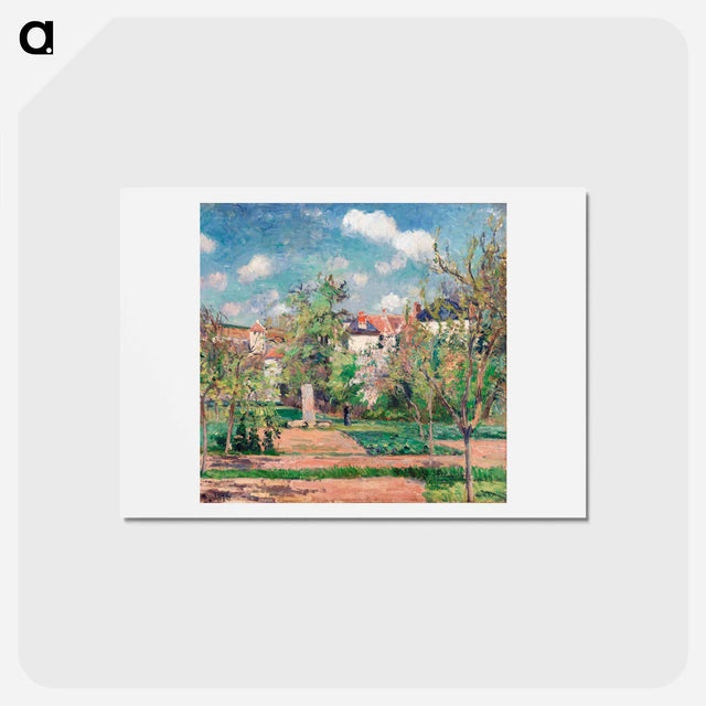 アートポストカード-The Garden in the sun, Pontoise - カミーユ ピサロ Postcard.