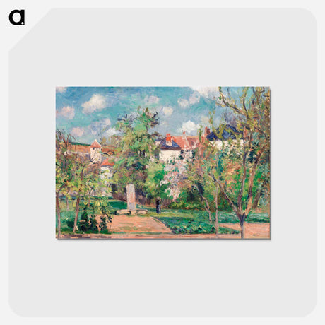アートポストカード-The Garden in the sun, Pontoise - カミーユ ピサロ Postcard.