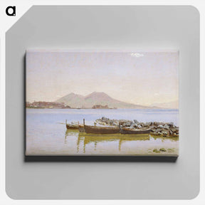 アートパネル-Part of the bay of Naples with Vesuvius in the background - クリステン ケプケ Canvas.