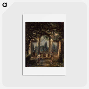 アートポストカード-The Gardens of the Villa Medici in Rome - ディエゴ ベラスケス Postcard.