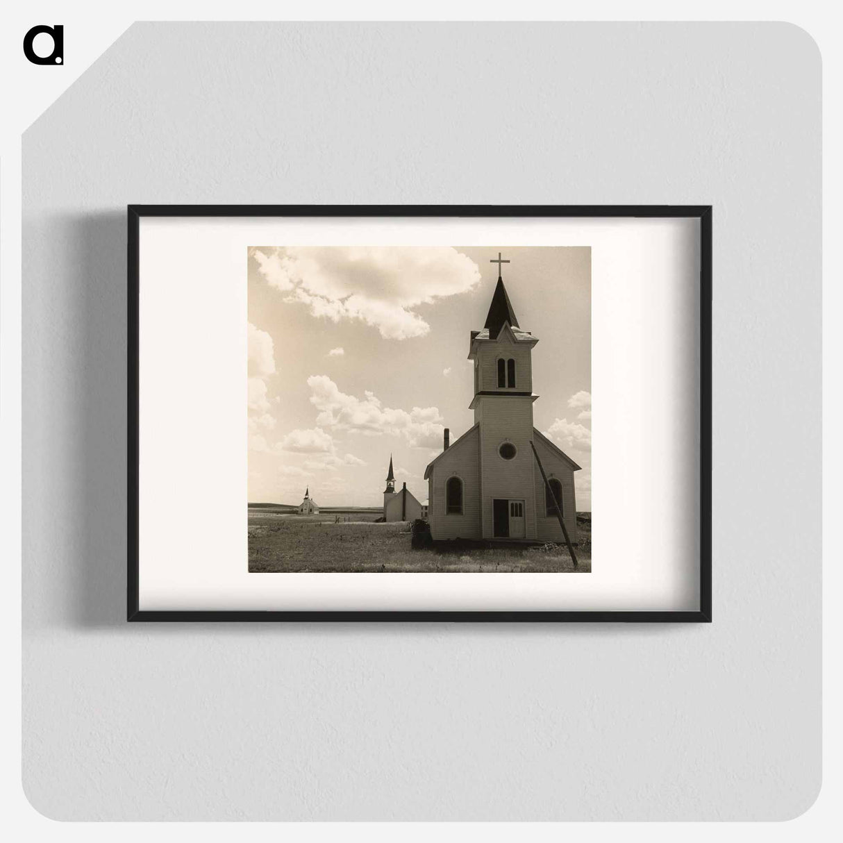 Three Churches of the High Plains, near Winner, South Dakota - ドロテア ラング Poster.