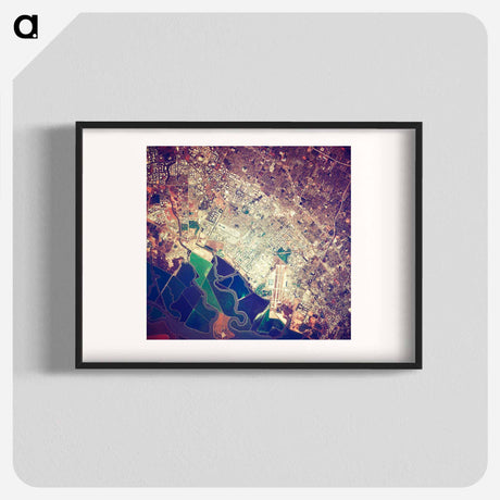 アートポスター-Moffett Federal Air Field, NASA Ames Research Center and Silicon Valley
 - 上空からの地球 Poster.