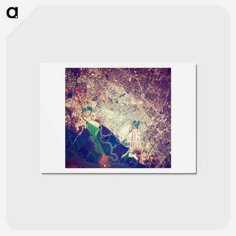 アートポストカード-Moffett Federal Air Field, NASA Ames Research Center and Silicon Valley
 - 上空からの地球 Postcard.