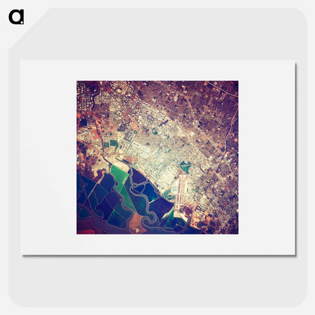 アートポスター-Moffett Federal Air Field, NASA Ames Research Center and Silicon Valley
 - 上空からの地球 Poster.