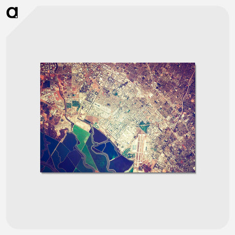 アートポストカード-Moffett Federal Air Field, NASA Ames Research Center and Silicon Valley
 - 上空からの地球 Postcard.