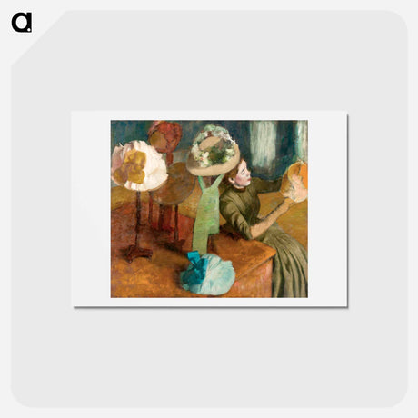 アートポストカード-The Millinery Shop - エドガー ドガ Postcard.
