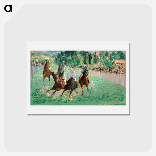 アートポストカード-At the Races - エドゥアール マネ Postcard.
