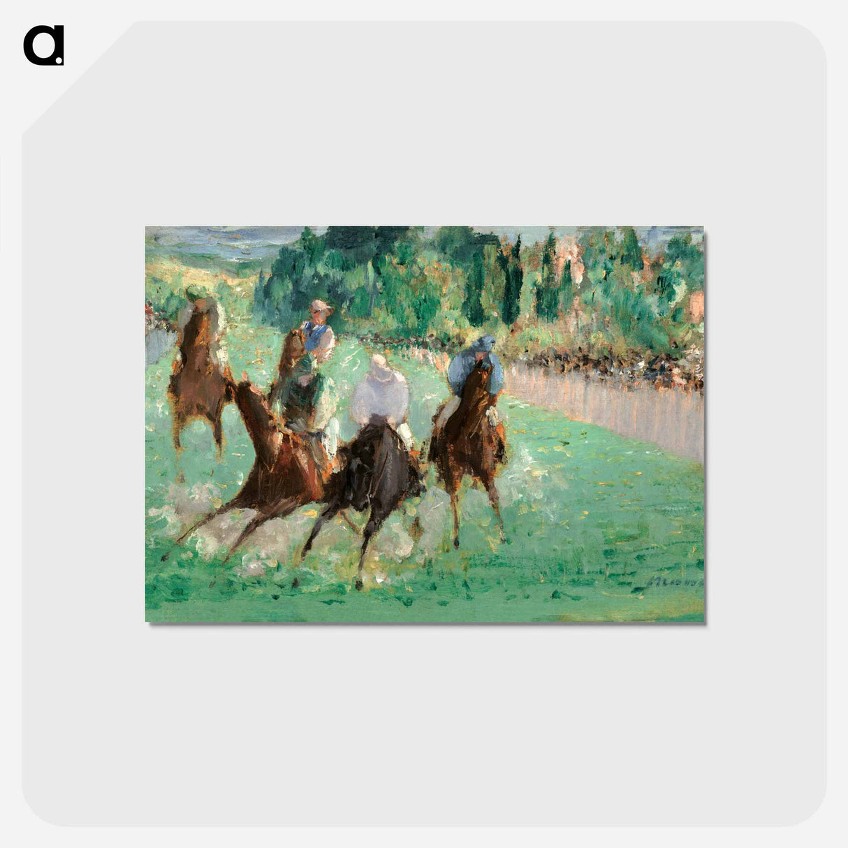 アートポストカード-At the Races - エドゥアール マネ Postcard.