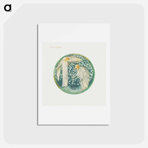 アートポストカード-White Garden from The Flower Book - エドワード バーン ジョーンズ Postcard.