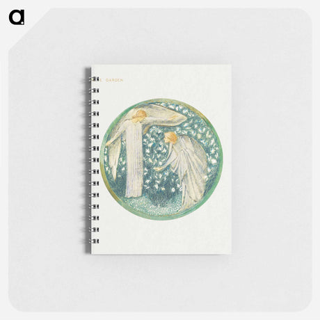 アートメモ帳-White Garden from The Flower Book - エドワード バーン ジョーンズ Memo.