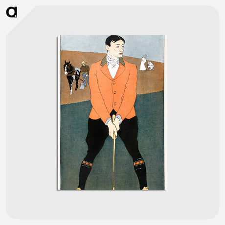 アートポストカード-Golf Player - エドワード ペンフィールド Postcard.