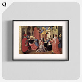 アートポスター-St. Peter Preaching in the Presence of St. Mark - フラ アンジェリコ Poster.
