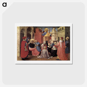 アートポストカード-St. Peter Preaching in the Presence of St. Mark - フラ アンジェリコ Postcard.