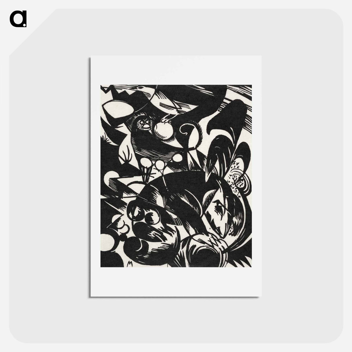 アートポストカード-New European Graphics, Portfolio III: German Artists - フランツ マルク Postcard.