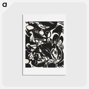 アートポストカード-New European Graphics, Portfolio III: German Artists - フランツ マルク Postcard.
