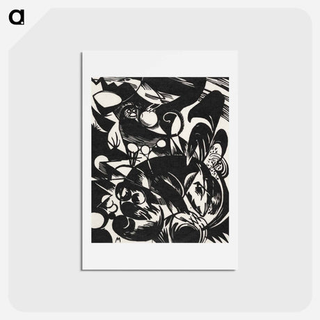 アートポストカード-New European Graphics, Portfolio III: German Artists - フランツ マルク Postcard.