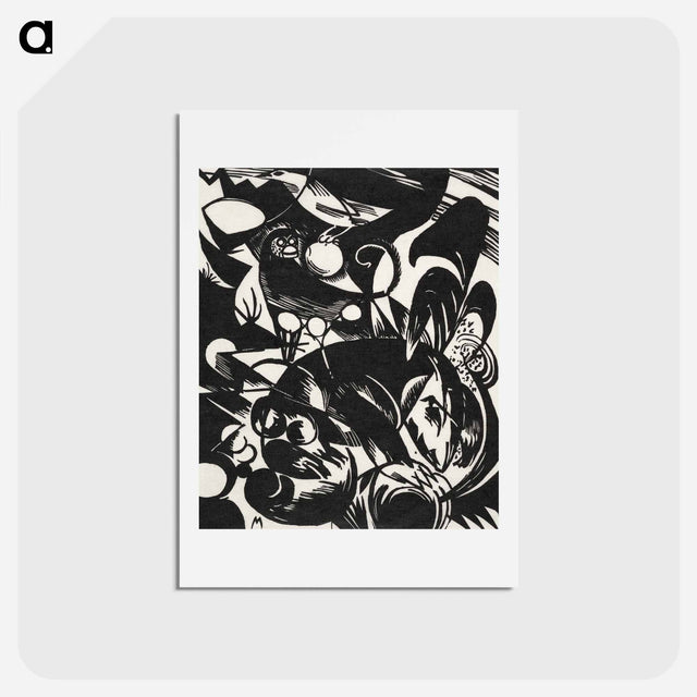 アートポストカード-New European Graphics, Portfolio III: German Artists - フランツ マルク Postcard.