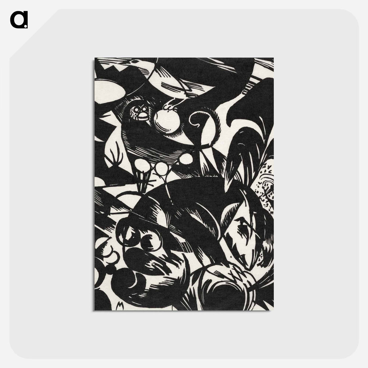 アートポストカード-New European Graphics, Portfolio III: German Artists - フランツ マルク Postcard.