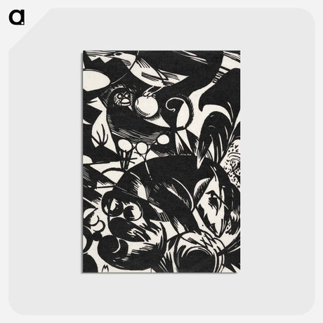 アートポストカード-New European Graphics, Portfolio III: German Artists - フランツ マルク Postcard.