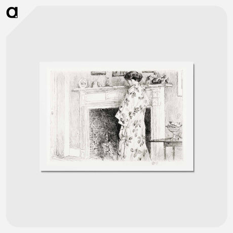 アートポストカード-The White Kimono - フレデリック チャイルド ハッサム Postcard.