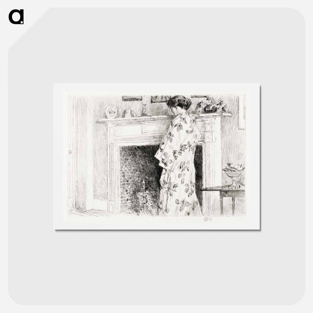 アートポストカード-The White Kimono - フレデリック チャイルド ハッサム Postcard.