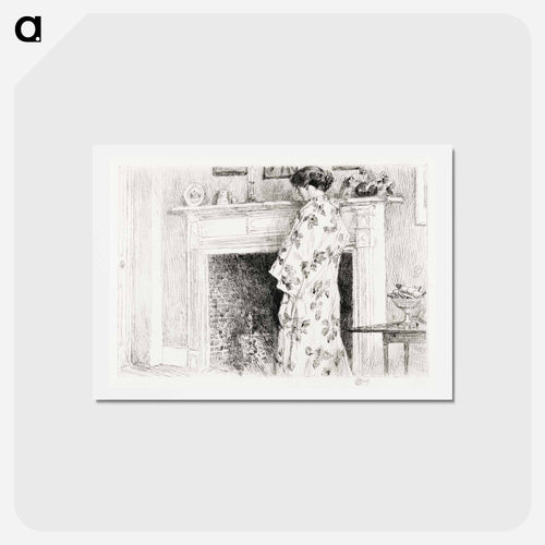 The White Kimono - フレデリック チャイルド ハッサム Postcard.
