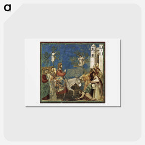 アートポストカード-The Entry into Jerusalem - ジョット ディ ボンドーネ Postcard.