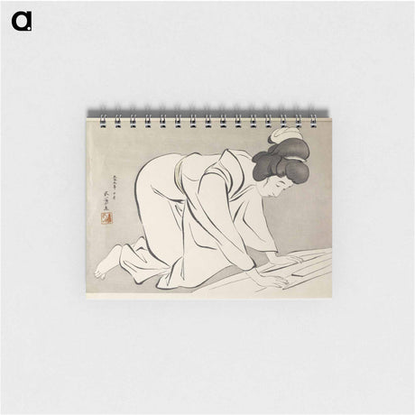 アートメモ帳-Woman Folding a Kimono
 - 橋口 五葉 Memo.