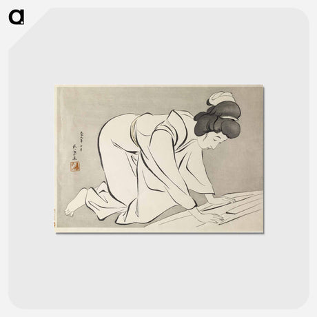 アートポストカード-Woman Folding a Kimono
 - 橋口 五葉 Postcard.