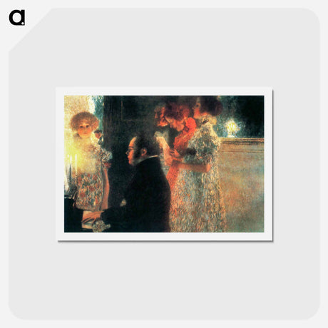 アートポストカード-Schubert at the Piano II - グスタフ クリムト Postcard.