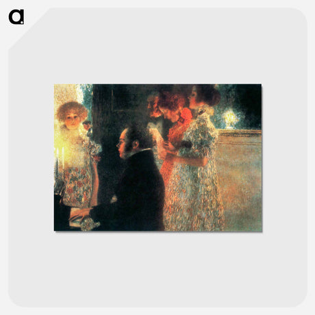 アートポストカード-Schubert at the Piano II - グスタフ クリムト Postcard.