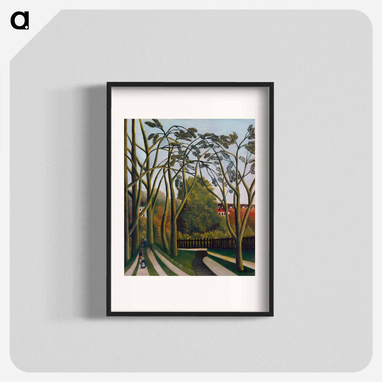 The Banks of the Bièvre near Bicêtre - Henri Rousseau Poster.