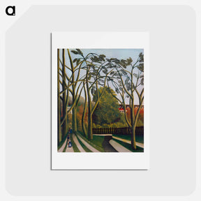 アートポストカード-The Banks of the Bièvre near Bicêtre - アンリ ルソー Postcard.