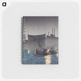 アートメモ帳-Tsukuda Island, Fishing Nets at Night - 高橋 宏明 Memo.