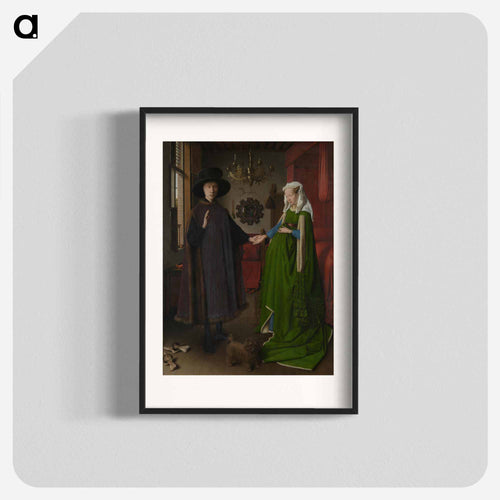The Arnolfini Wedding. Portrait of Giovanni Arnolfini and his Wife Giovanna Cenami (The Arnolfini Marriage) - ヤン ファン エイク Poster.