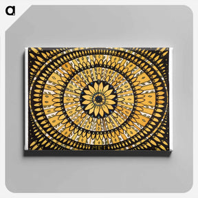 アートパネル-Rosette from stylized flowers and leaves - ユリー デ フラーハ Canvas.