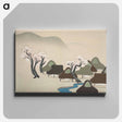 アートパネル-Village with cherry blossoms from Momoyogusa–Flowers of a Hundred Generations by Kamisaka Sekka - 神坂 雪佳 Canvas.