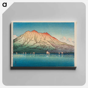 アートパネル-Sakurajima, Kagoshima, from the series Selected Views of Japan (Nihon fūkei senshū), woodblock print - 川瀬 巴水 Canvas.
