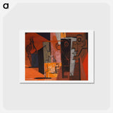 アートポストカード-Composition au visage et au coquillage - ルイ マルクーシ Postcard.