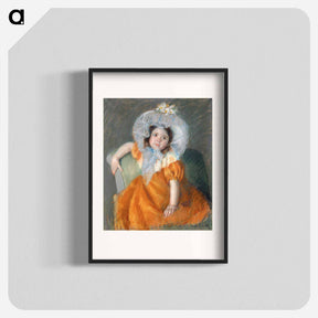 アートポスター-Margot in Orange Dress - メアリー カサット Poster.