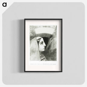 アートポスター-À Edgar Poe (Devant le noir soleil de la Mélancolie, Lénore apparaît) - オディロン ルドン Poster.