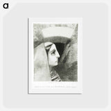 アートポストカード-À Edgar Poe (Devant le noir soleil de la Mélancolie, Lénore apparaît) - オディロン ルドン Postcard.