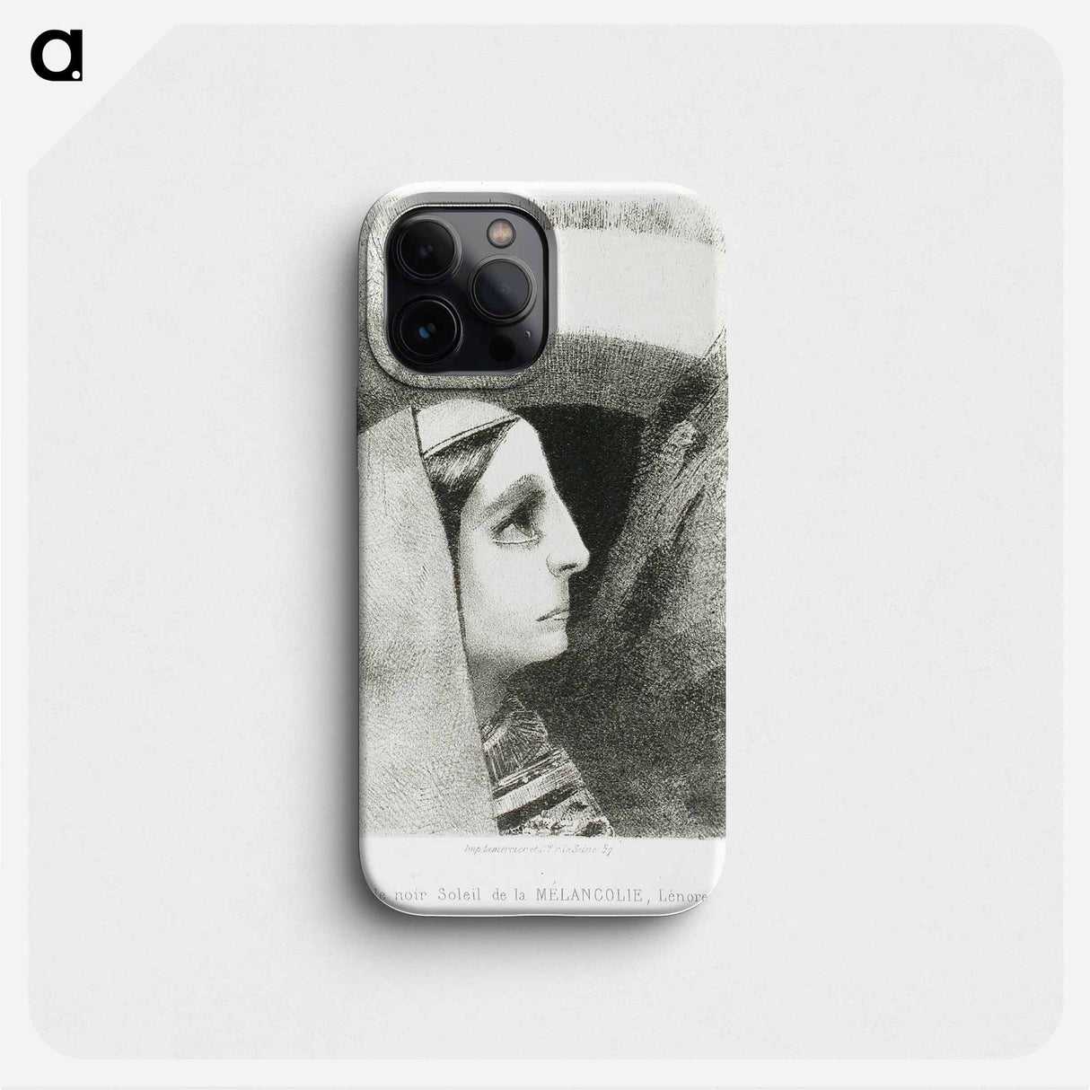 À Edgar Poe (Devant le noir soleil de la Mélancolie, Lénore apparaît) - オディロン ルドン Phone Case.