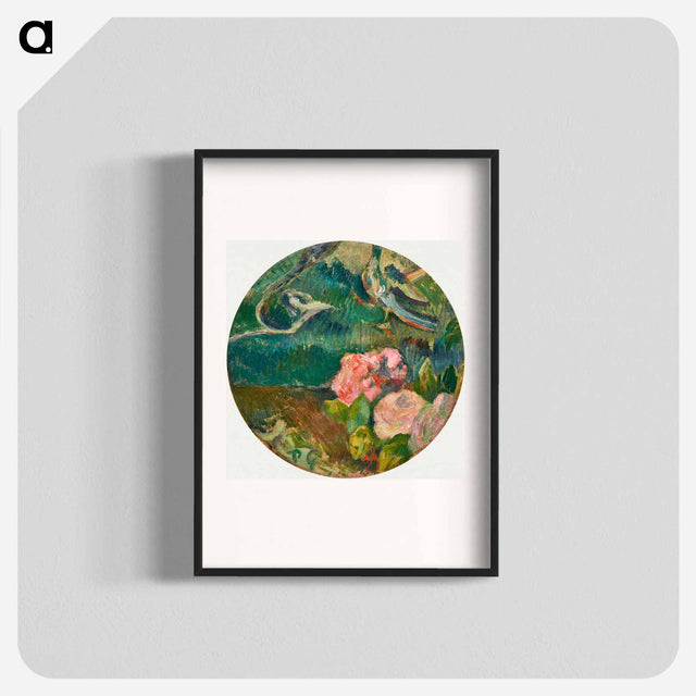 アートポスター-Flowers and Bird - ポール ゴーギャン Poster.