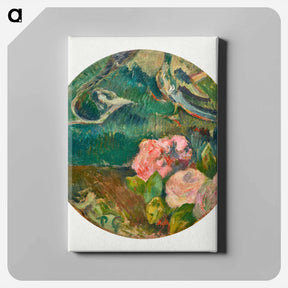 アートパネル-Flowers and Bird - ポール ゴーギャン Canvas.