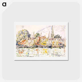 アートポストカード-Le Pouliguen: Fishing Boats - ポール シニャック Postcard.