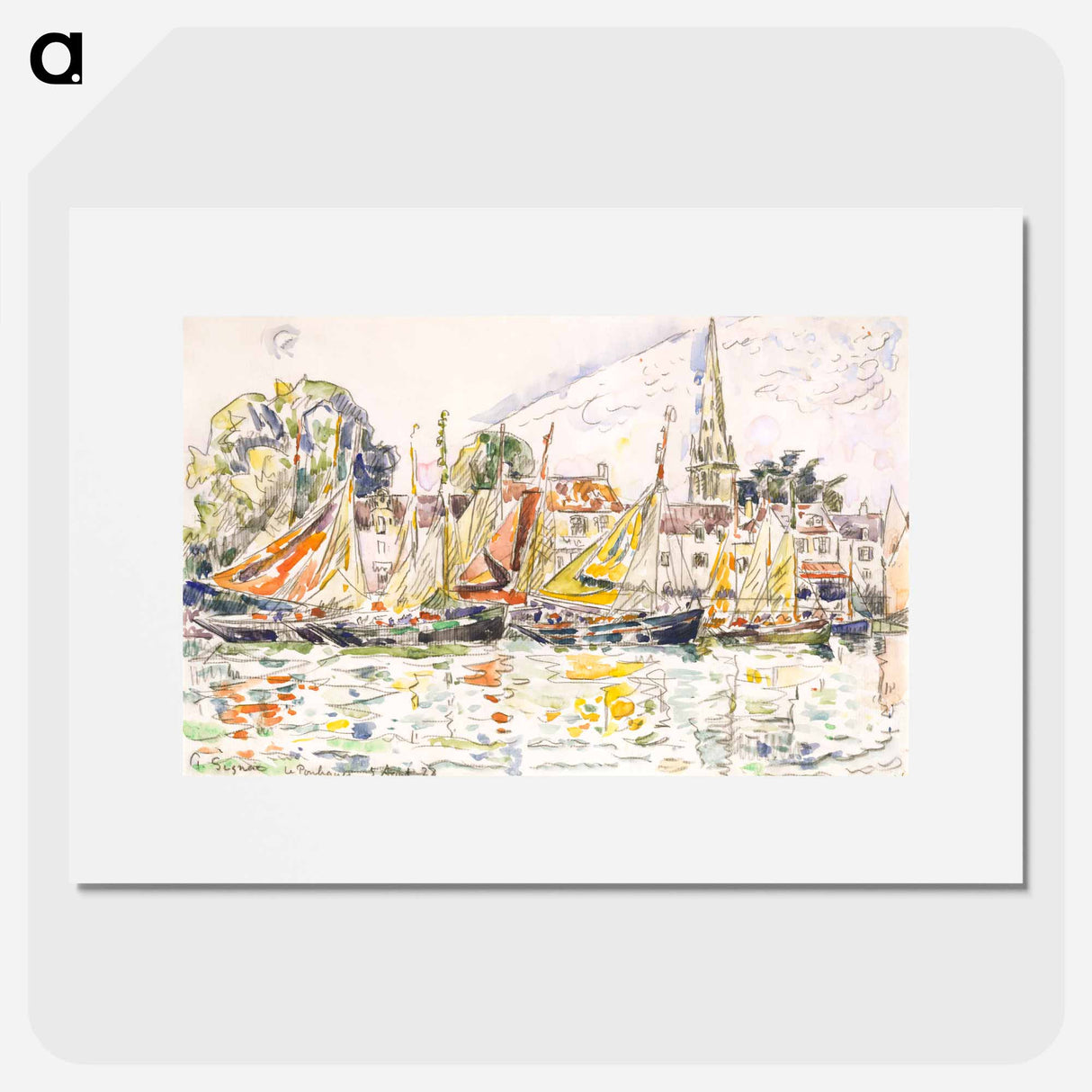 Le Pouliguen: Fishing Boats - Paul Signac Poster.